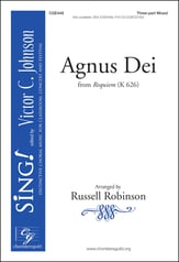 Agnus Dei Three-Part Mixed choral sheet music cover